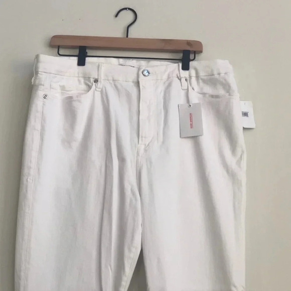 New Good American Good Legs Crop white Jean Jegging pants plus size 20 classic - Picture 3 of 11